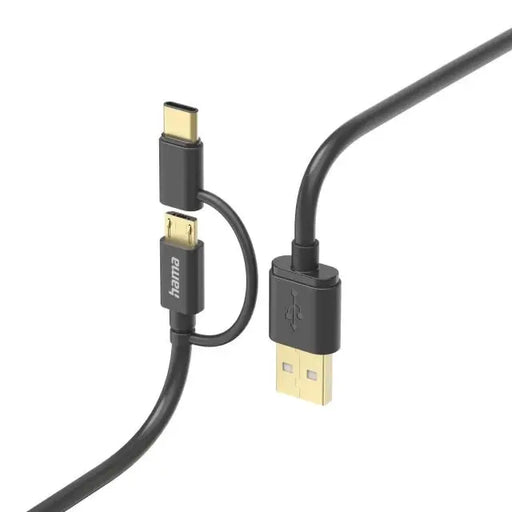 Кабел 2 в 1 HAMA USB-A - Micro USB с адаптер