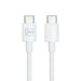 Кабел 3mk Hyper Cable USB-C към USB-C 100W 1.2m бял