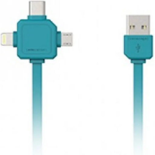 Кабел Allocacoc 9003BL USB type-C Apple Lightning Micro USB