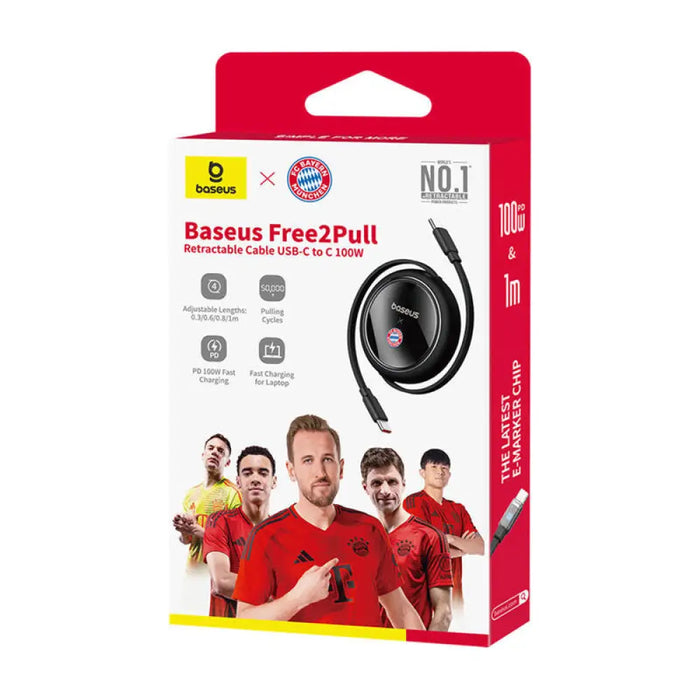 Кабел Baseus Bayern Edition USB-C / USB-C 100W черен
