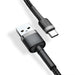Кабел Baseus Cafule USB-A към USB-C QC 3.0 3A 0.5m черно-сив