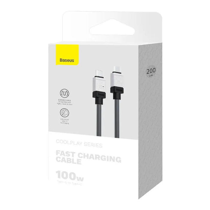 Кабел Baseus CoolPlay USB - C към 100W 2m черен