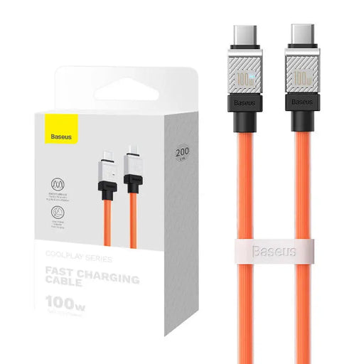 Кабел Baseus CoolPlay USB - C към 100W 2m оранжев