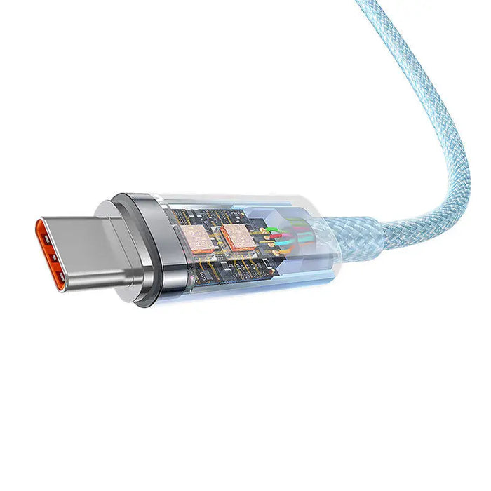 Кабел Baseus Explorer Series USB към USB - C 100W 2m син