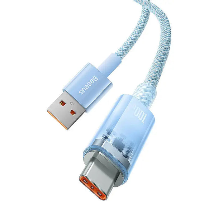 Кабел Baseus Explorer Series USB към USB - C 100W 2m син