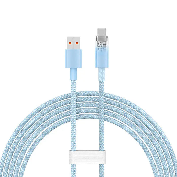 Кабел Baseus Explorer Series USB към USB - C 100W 2m син