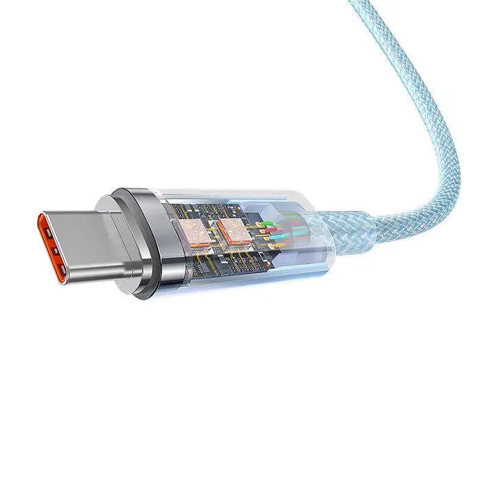 Кабел Baseus Flash USB - C 6A,1m син