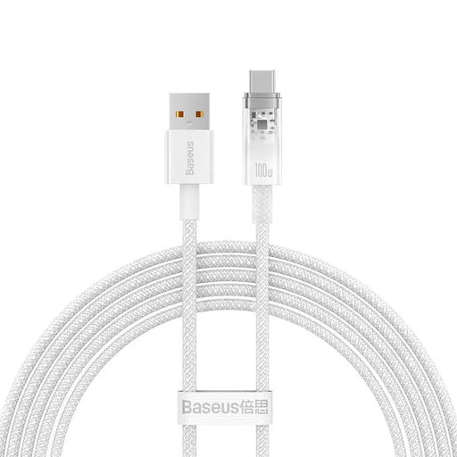 Кабел Baseus Flash USB - C 6A,2m бял