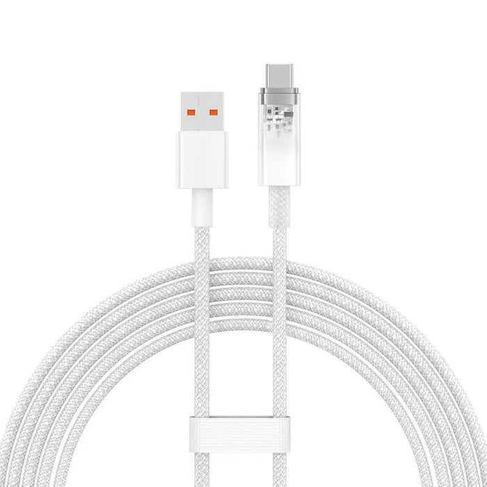 Кабел Baseus Flash USB - C 6A,2m бял