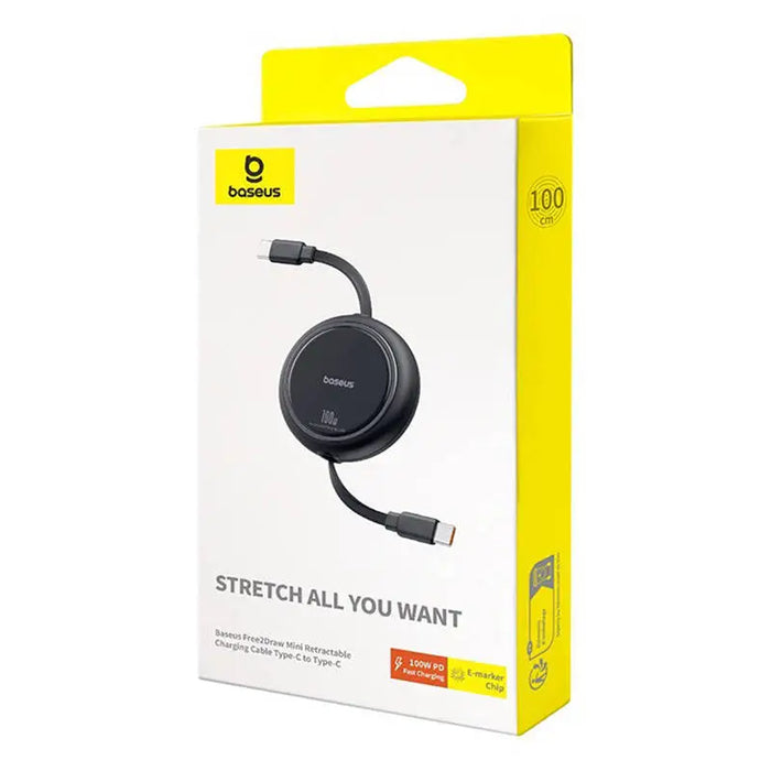Кабел Baseus Free2Draw USB-C към USB-C PD 100W 1m черен