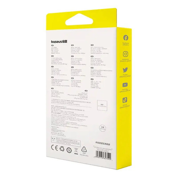 Кабел Baseus Free2Draw USB-C към USB-C PD 100W 1m лилав