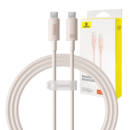 Кабел Baseus Habitat Series USB-C към USB-C 100W 1m розов