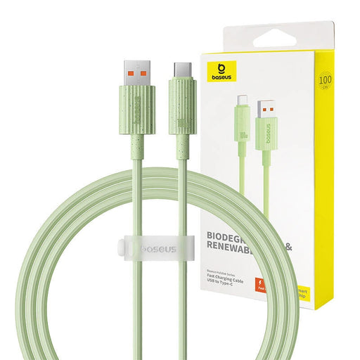 Кабел Baseus Habitat Series USB към USB-C 100W 1m зелен