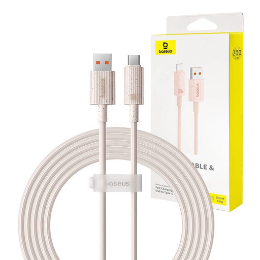 Кабел Baseus Habitat Series USB към USB-C 100W 2m розов