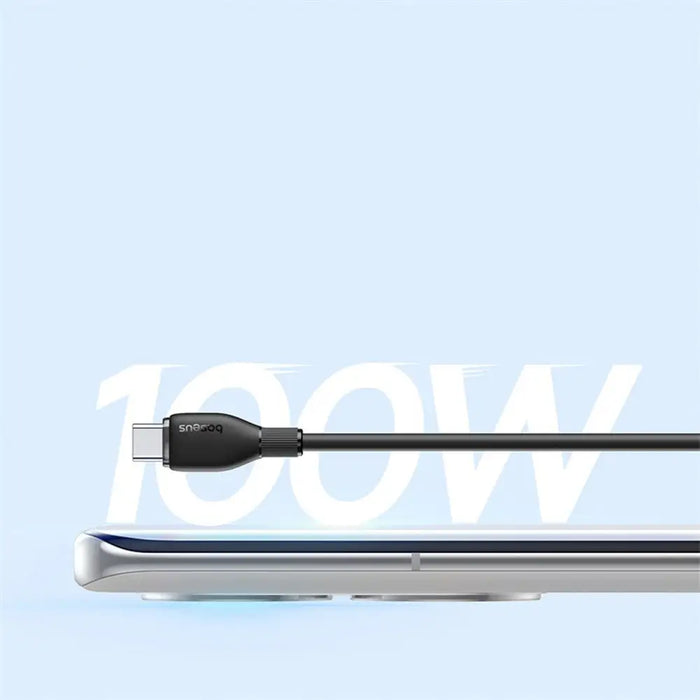Кабел Baseus Pudding Series 100W USB-A - USB-C 2 м - Черен