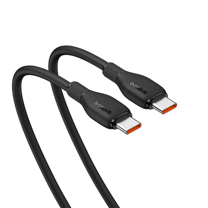 Кабел Baseus Pudding Series USB-C - USB-C 100W 1.2 м - Черен