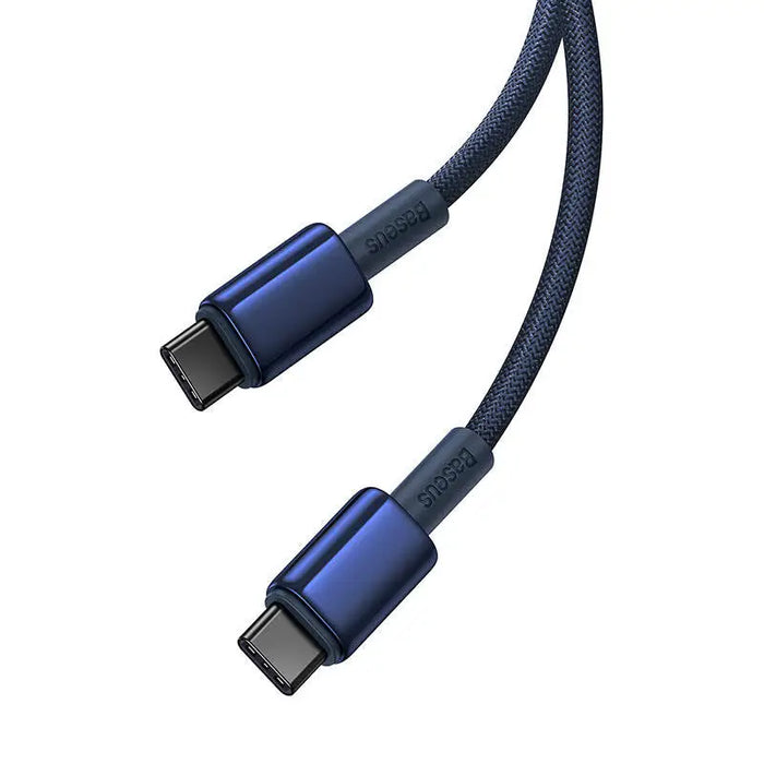 Кабел Baseus Tungsten Gold USB - C към USB - C 100W 2m син