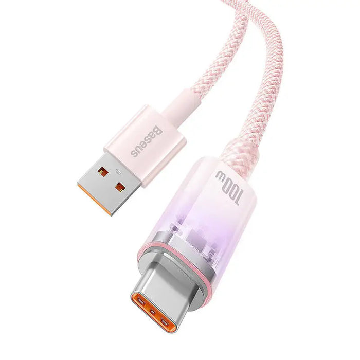 Кабел Baseus USB - C 6A 1m розов