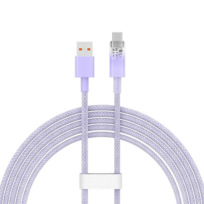 Кабел Baseus USB - C 6A 2m лилав