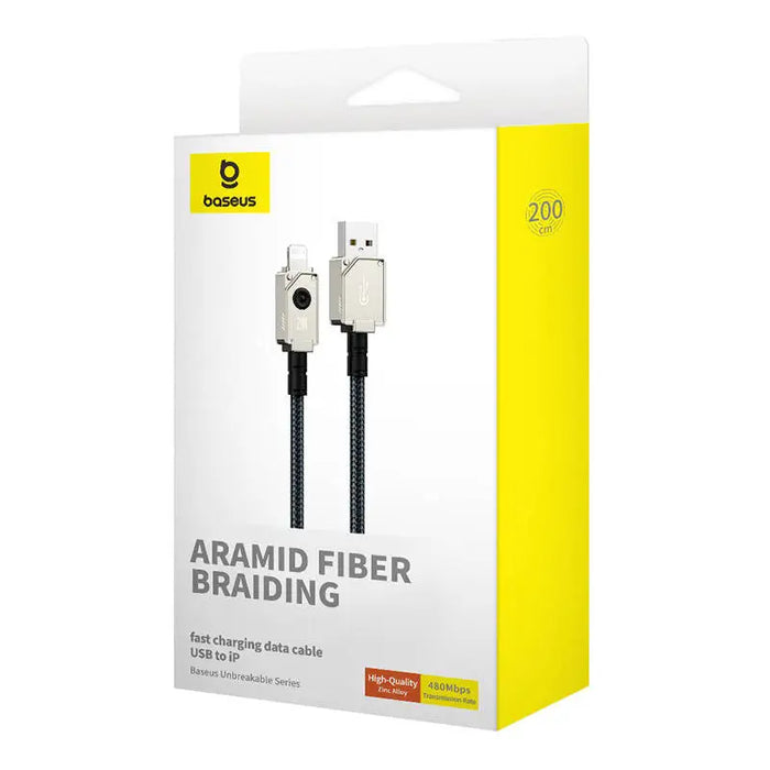 Кабел Baseus USB към Lightning 2.4A 2m бял