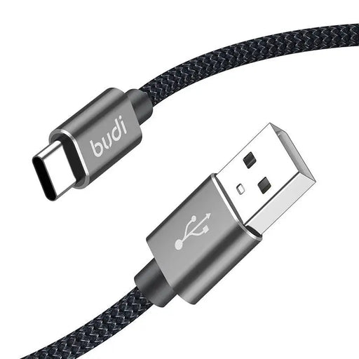 Кабел Budi 206T/2M USB - A към USB - C 2.4A 2m черен