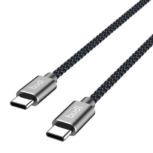 Кабел Budi USB - C към USB - C 65W 1.5m черен