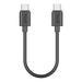 Кабел Budi USB-C към USB-C 65W 25cm черен