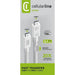Кабел Cellularline USB C to USB C 5A 10 Gbps 100W 1.5 м бял