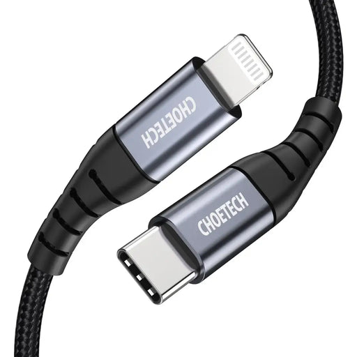 Кабел Choetech IP0039 USB - C към Lightning MFi 1.2m черен