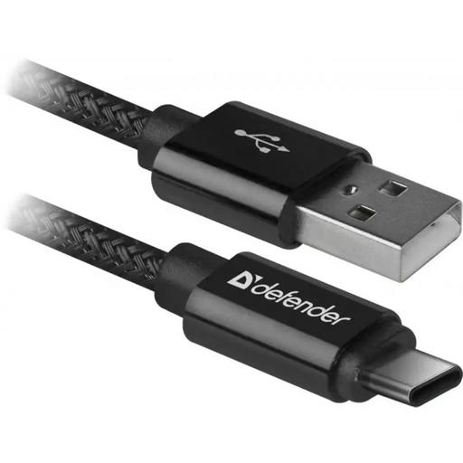 Кабел Defender USB09-03T PRO USB2.0 Black AM-С Type 1m 2.1A