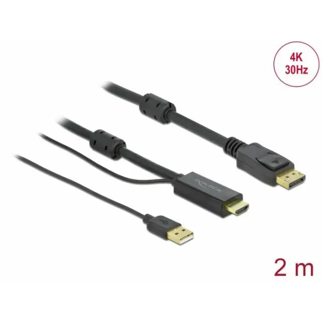 Кабел Delock HDMI мъжко - DisplayPort USB