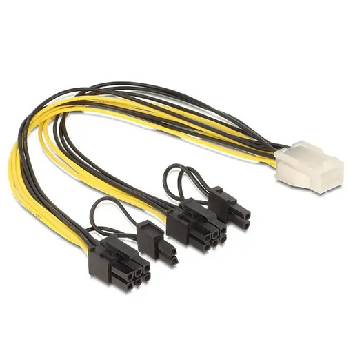 Кабел DeLock PCI Express power 6 pin женско > 2