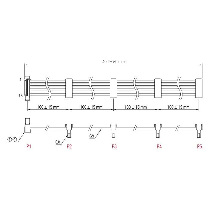 Кабел Delock Power SATA > 4 x SATA 15 Pin 40cm