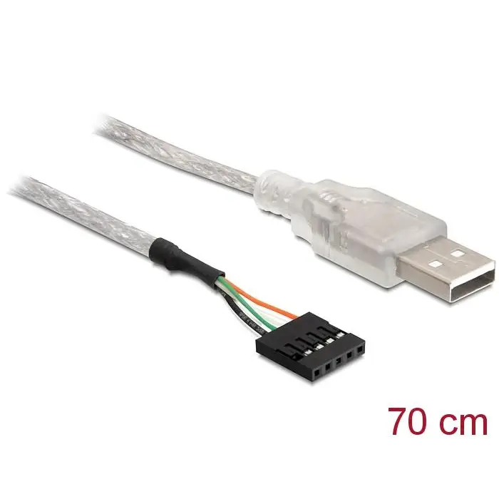 Кабел DeLock USB 2.0-A - pin header 70 cm
