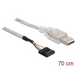 Кабел DeLock USB 2.0-A - pin header 70 cm