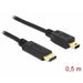 Кабел DeLock USB-C мъжко - USB-B мъжко USB 2.0 0.5 м Черен