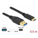 Кабел Delock USB-C мъжко - USB 3.2 A мъжко 0.5