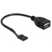 Кабел DeLock USB Pin header женско > USB 2.0 type-A женски