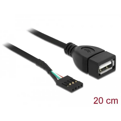 Кабел DeLock USB Pin header женско > USB 2.0 type-A женски