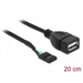 Кабел DeLock USB Pin header женско > USB 2.0 type-A женски