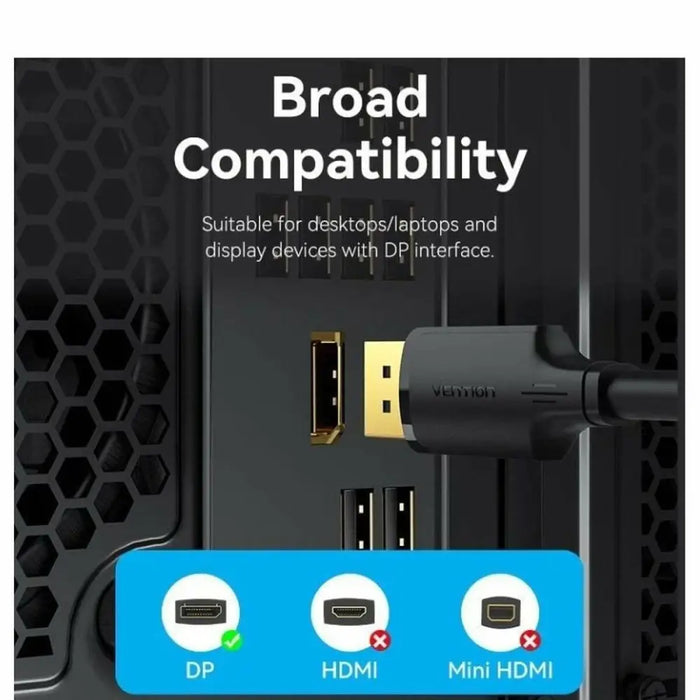 Кабел DisplayPort Vention HAKBH Черен 2 m