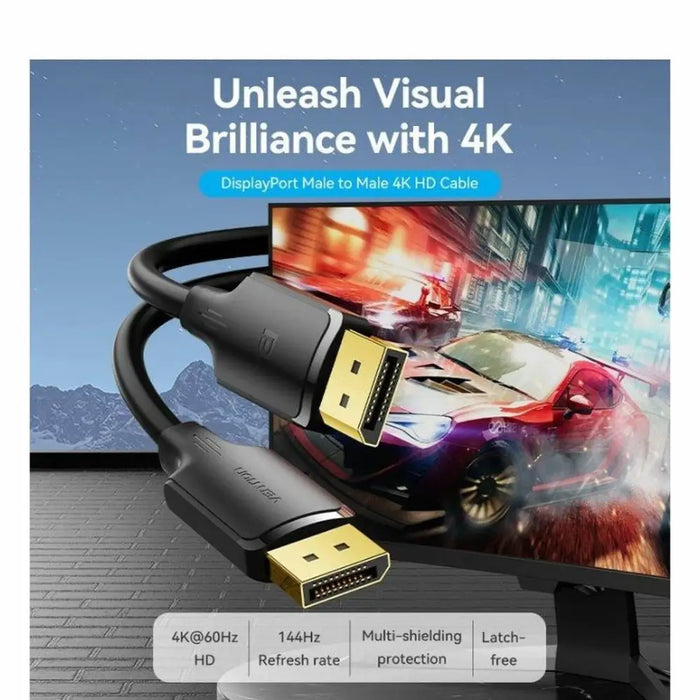 Кабел DisplayPort Vention HAKBH Черен 2 m