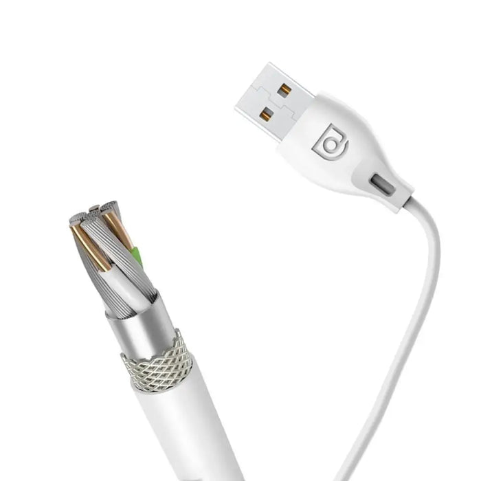 Кабел Dudao USB Type C 2.1A 1m бял (L4T 1m бял)