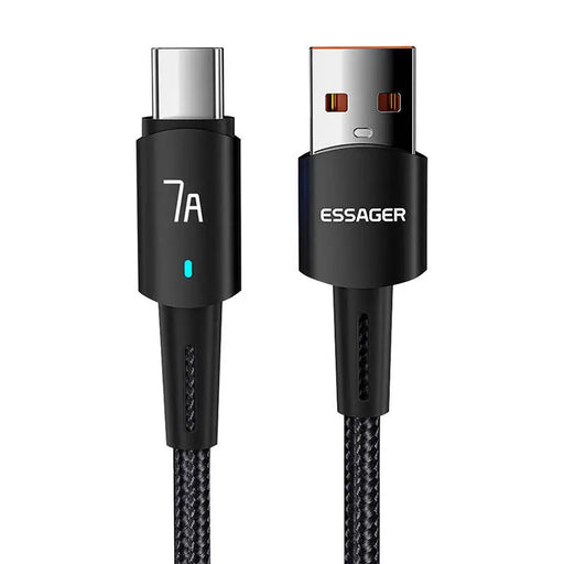 Кабел Essager Sunset USB / USB-C 7A 2m черен