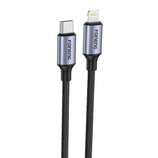 Кабел Foneng PD20W USB-C към Lightning 1.2m сив