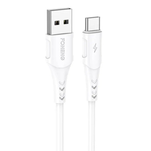 Кабел Foneng X81 USB към USB - C 2.1A 1m бял