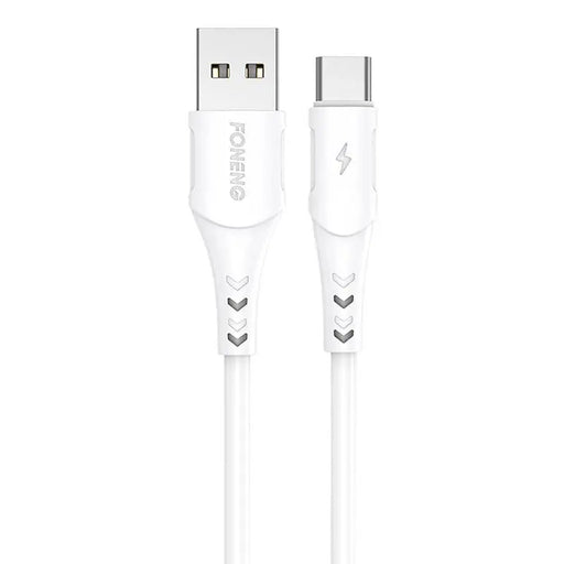 Кабел Foneng X81 USB към USB - C 2.1A 1m бял