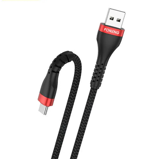 Кабел Foneng X82 USB към USB - C 3A 1m черен