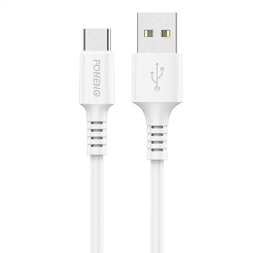 Кабел Foneng X85 USB към USB - C 3A Quick Charge 1m бял
