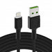 Кабел Green Cell GC Ray USB към Lightning 120cm бял LED